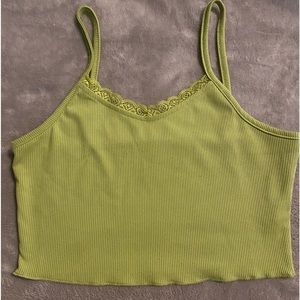 Lime green crop top